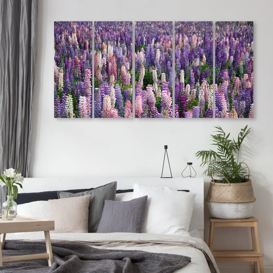 Canvas Print Flowers Meadow Purple