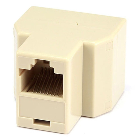 5X 2 Ways 6P4C RJ11 Phone Call Line Splitter T Adapter for recorder