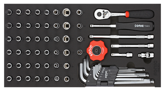 Sonic Socket set 1/4", SFS 1/3 61-piece 106303