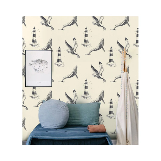 Mamane Sea Vintage Illustration Wallpaper
