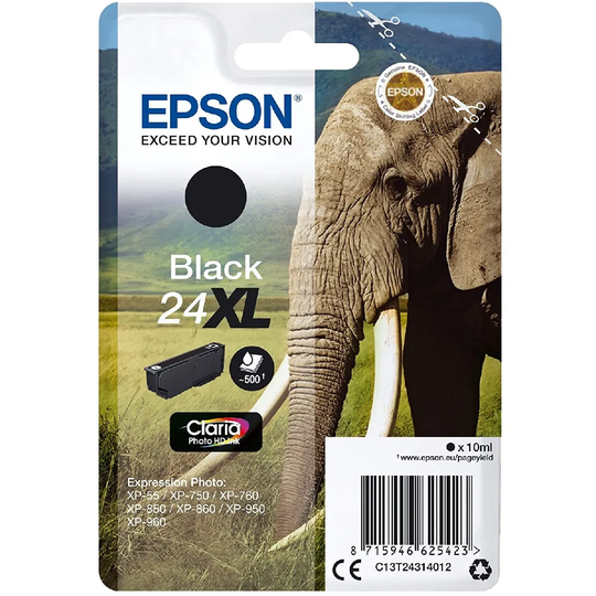 Epson Singlepack Black 24XL Claria Photo HD Ink