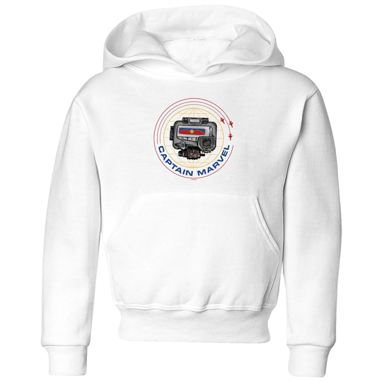 Captain Marvel Pager Kids' Hoodie - White - 3-4 Years - White