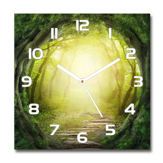 Tunnel with Trees Silent Wall Clock