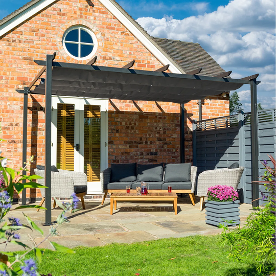 Rowlinson Venetian Gazebo 4 x 3m - Grey