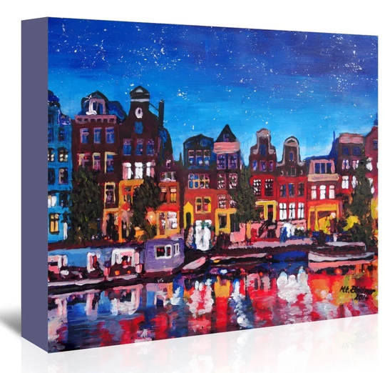 Amsterdam Stars2 Painting on Wrapped Canvas