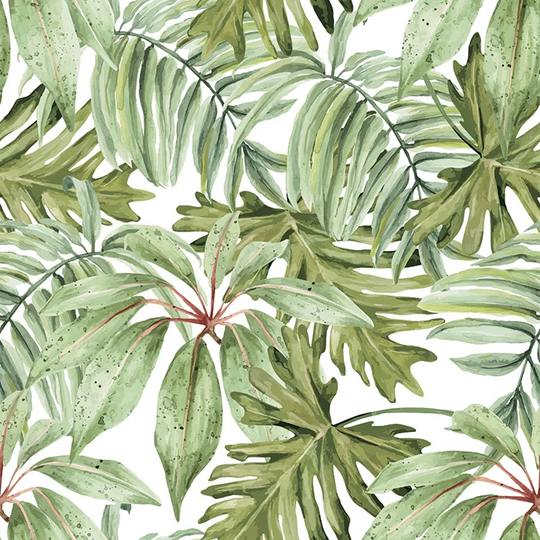Walllpaper Roll 312X219cm Mural Decoration Wallpaper Material With Print Kitchen Livingroom Bedroom - Light Banana Leaves Brightwork
