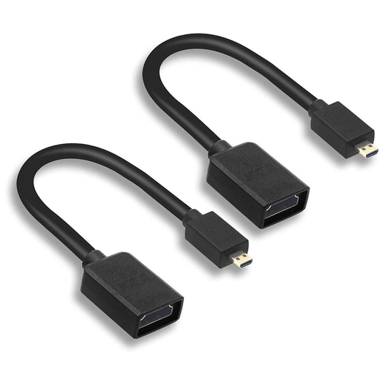 VCE Micro HDMI to HDMI Adapter Cable Compatible with Raspberry Pi 4, 4K 3D 20cm 2 Pack