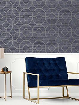 Boutique Asscher Geo Sapphire Wallpaper