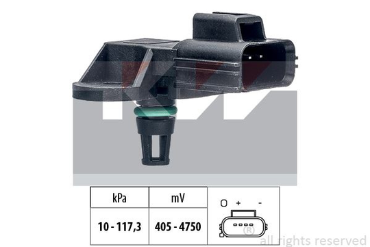 Air Pressure Sensor, height adaptation Made in Italy - OE Equivalent 493151 KW 493151