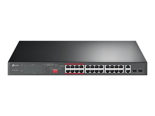 TP-Link TL-SL1226P 24-Port 10/100Mbps + 2-Port Gigabit Unmanaged PoE+ Switch