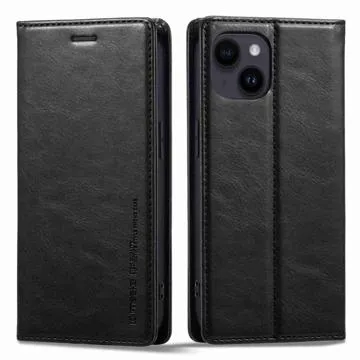 LC.IMEEKE iPhone 14 Wallet Case with RFID - Black
