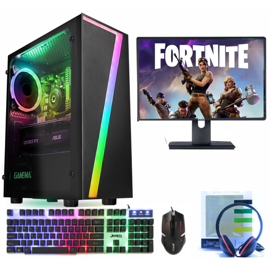 Gaming PC Bundle Quad Core i5 8GB 1TB Windows 10 Nvidia GTX 1050Ti