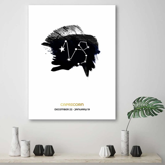 Canvas Print Star Sign Capricorn