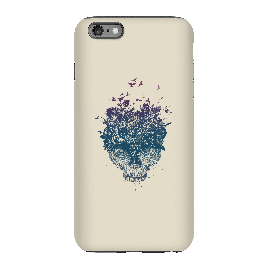 Balazs Solti Skulls And Flowers Phone Case for iPhone and Android - iPhone 6 Plus - Tough Case - Gloss