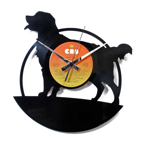 A Friend Vinyl with a Labrador 30cm Silent Wall Clock
