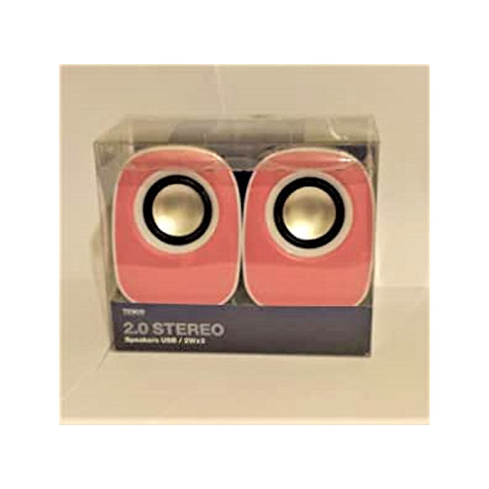 Pink 2.0 Satellite Stereo Speakers USB / 2W x2