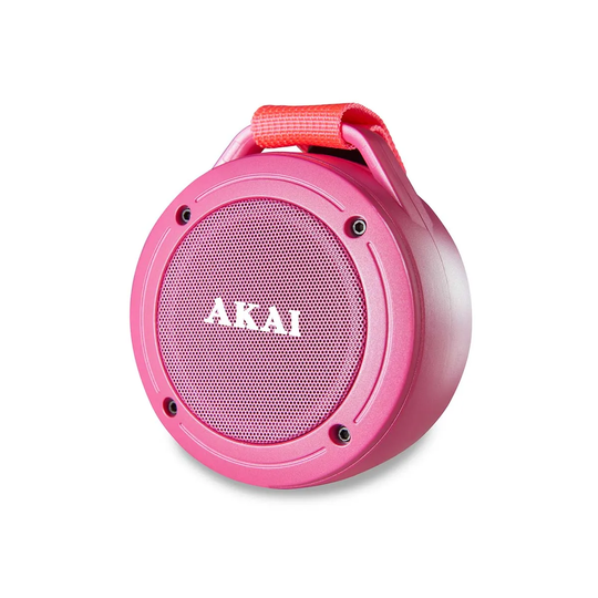 Akai IPX4 Bluetooth Shower Speaker Pink