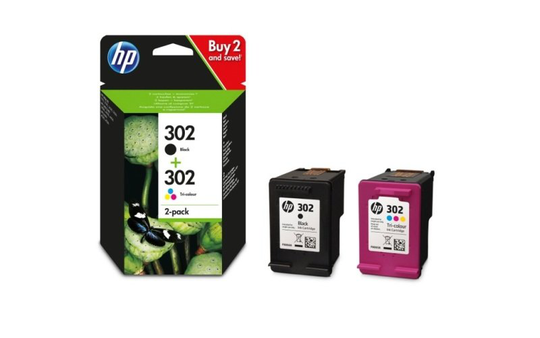 HP 302 2-pack Black/Tri-colour Original Ink Cartridges