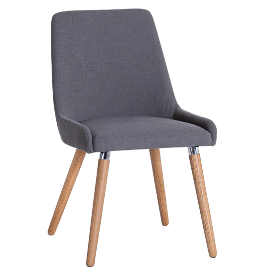 Kettle Interiors Retro Dining Chairs Pair Grey