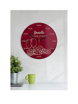 Treat Republic Personalised Wine O'Clock Glass Clock