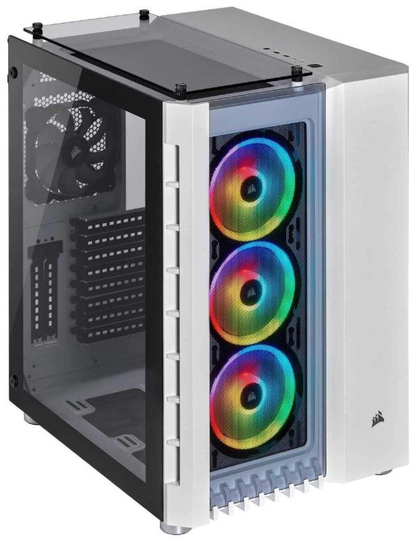 Corsair Crystal Series 680X RGB High Airflow Tempered Glass ATX Smart Gaming Case - White