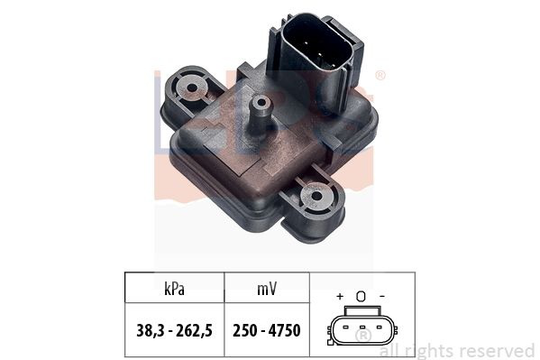 Air Pressure Sensor, height adaptation Made in Italy - OE Equivalent 1.993.355 EPS Facet 1993355