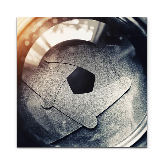 Old Camera Lens Photographic Art Print on Canvas