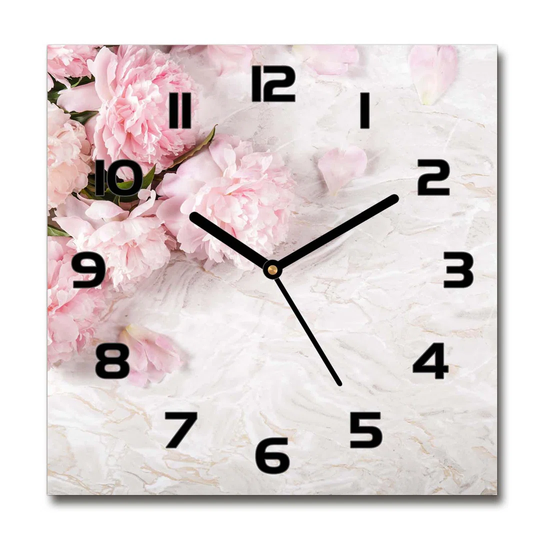 Joshy Peonies Silent Wall Clock