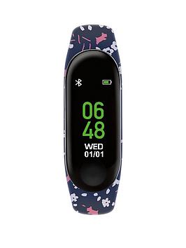 Radley Activity Tracker With Floral Printed Purple Silicone Strap Ladies Watch