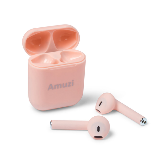 Pink Wireless Earpods, Bluetooth 5.0 TWS True Wireless Stereo Headphones in-Ear Hi-Fi Compatible with IOS & Android