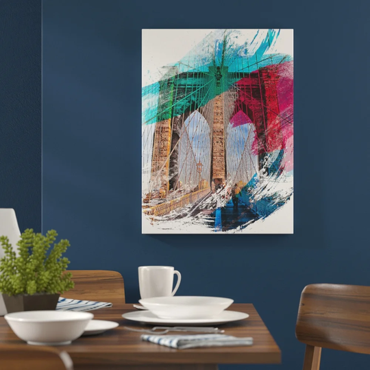 'Brooklyn Bridge New York City' Graphic Art Print Poster