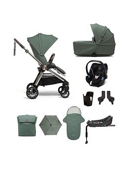Mamas & Papas Strada Complete 9 Piece Travel System With Aton 5 Car Seat - Ivy, Green