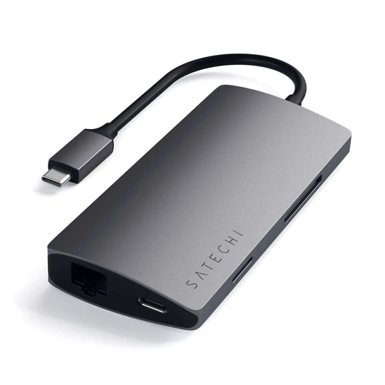Satechi - Type-c Multiport Adapter 4K With Ethernet V2 - Space Grey