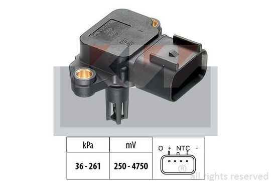 Air Pressure Sensor, height adaptation Made in Italy - OE Equivalent 493076 KW 493076