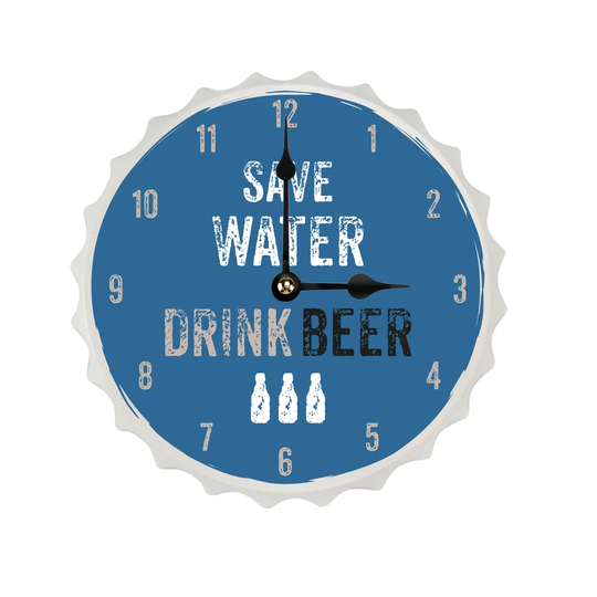 Chaparosa Save Water Drink Beer Wall Clock