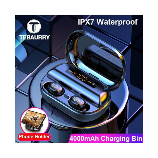 4000mAh TWS Bluetooth Earphone 5.0 9D Stereo Wireless Headphones Touch Control IPX7 Waterproof Wireless Earphones Power Bank