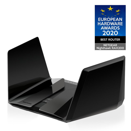 NETGEAR Nighthawk Wifi 6 Router (RAX200) - AX11000 Tri-Band Wireless Speed | 2,500sq ft Coverage