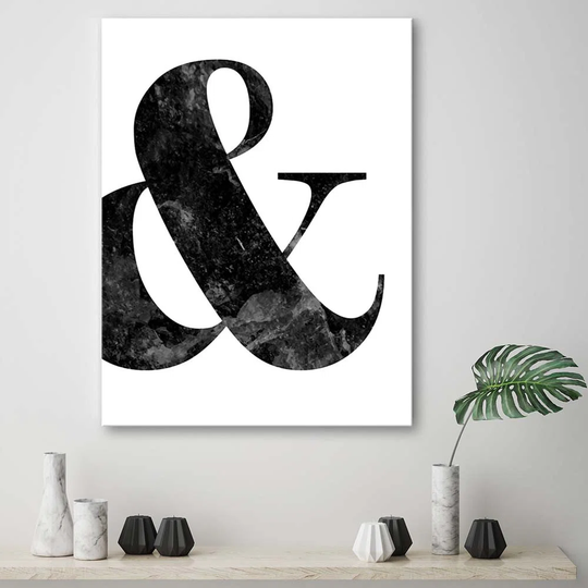 Canvas Print Symbol Lettering &