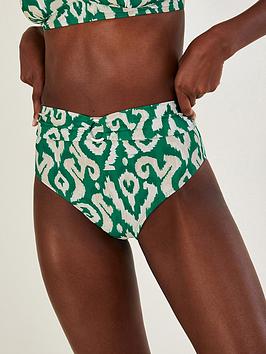Monsoon Ikat Print High Waist Bikini Bottom