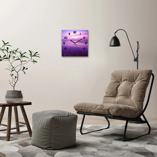 Josjeph Sunset Sun Sea Silent Wall Clock