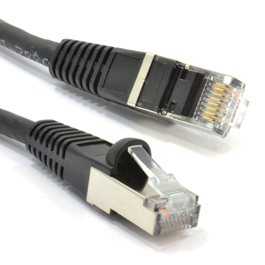 kenable UL Cat6A SSTP LSZH RJ45 Network Ethernet Patch 10GIG Cable 1m BLACK