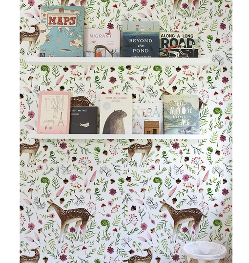 Deaton Doe Forest Mushrooms Wallpaper