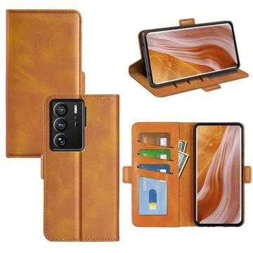 ZTE Axon 40 Ultra Wallet Case with Magnetic Closure - Yellow