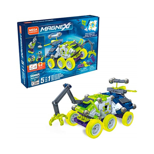 Mega Construx Magnext 5-in-1 Mag-Explorers Construction Set with Magnets, Magnetic Building Toys for Kids 138 Pieces