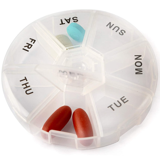Weekly Daily 7 Day Pill Tablet Box Organiser Compartment Reminder Storage Case