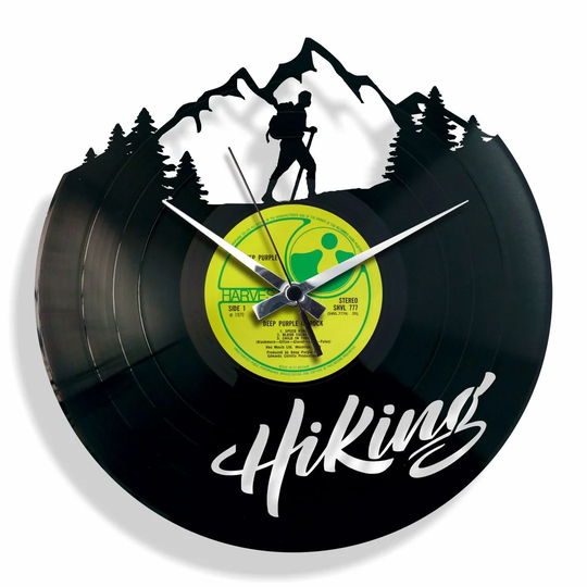 Hiking Vinyl 30cm Silent Wall Clock