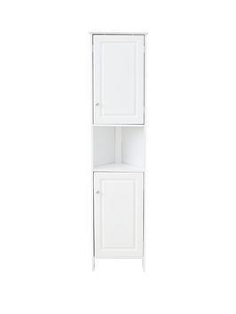Lloyd Pascal Devonshire Tall Corner Bathroom Cabinet - White