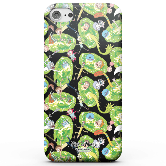 Rick and Morty Portals Characters Phone Case for iPhone and Android - iPhone XS - Snap Case - Matte