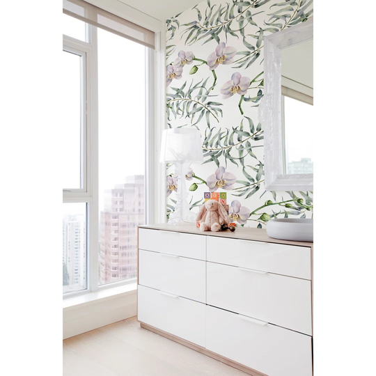 Walllpaper Roll 250X250cm Mural Decoration Kitchen Livingroom Bedroom Wallpaper Material With Print - Orchids Light Drawing