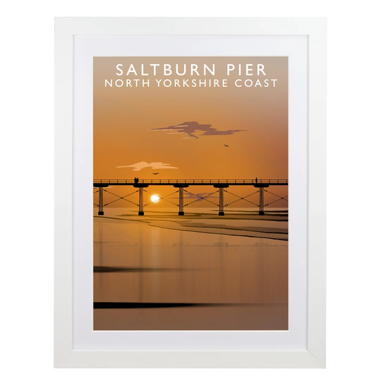 Saltburn Pier by Richard O'Neil - Graphic Art Print on Paper